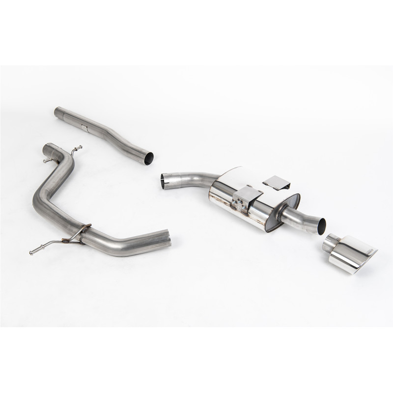 FAP Back Milltek Seat Leon 1P FR 2.0 TDI 2005-2013 - sin resonar - colas Twin Ovale pulidas - colas Single 152x102mm Ovale