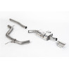 DPF Back Milltek Seat Leon 1P FR 2.0 TDI 2005-2013 - non-resonated - Twin Oval Polished tips - Single 152x102mm Oval outlet