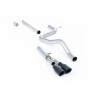 Cat-back Exhaust Milltek Seat Leon 5F FR, No Primary Muffler and Rear Muffler Bypass, Twin GT80 Cerakote Black Outlets, Ø70mm