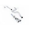 Catback Milltek Seat Leon 5F FR 2013-2020 - Sans silencieux primaire et bypass silencieux AR - sorties Twin GT80 Polies - Ø70mm