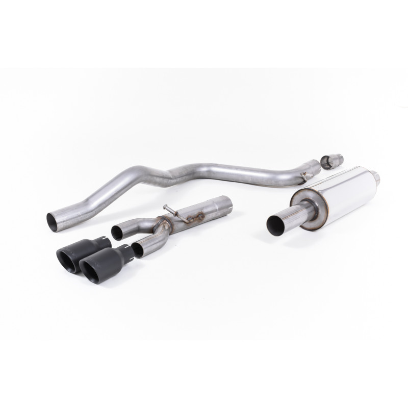 Escape cat-back Milltek Seat Leon 5F FR 2.0 TDI 150 CV 2013-2020 - ECE - con primario + bypass trasero - colas Twin GT80 Cerakot