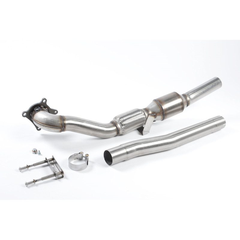 Downpipe Milltek Seat Leon 1P / VW Golf Mk5, Golf Mk6 - (uscita turbo fusa) con catalizzatore sportivo Race 200 CPSI