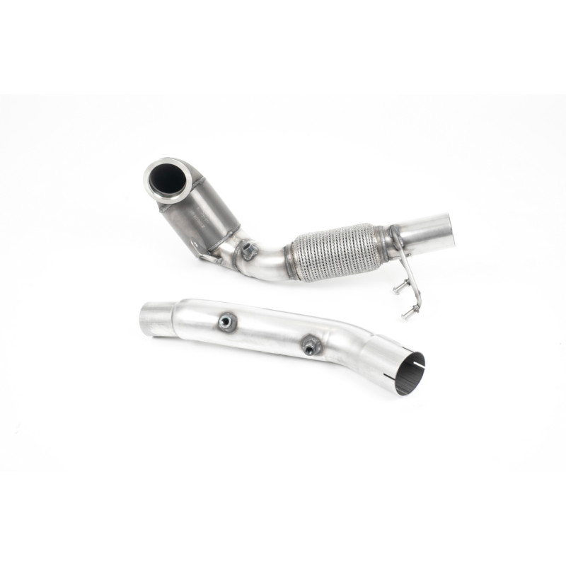 Milltek Turbo Downpipe Seat Leon 5F… - With HJS 200 CPSI High-Flow Cat + DPF Delete - for OEM Exhaust