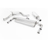 Catback Milltek Seat Leon 5F Cupra 2018-2019 - ECE - sin primario - resonado + silenciador trasero - salidas Quad GT80 Cerakote 