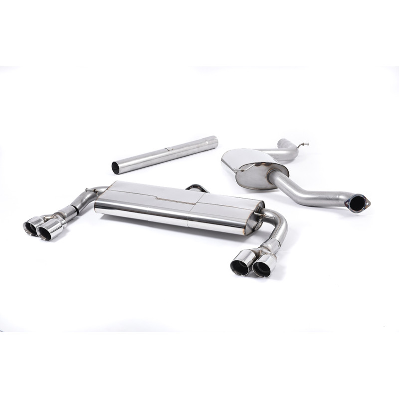 Catback Milltek Seat Leon 5F - Homologado ECE - Sin silenciador primario - resonado y silenciador trasero - salidas Quad GT80 pu
