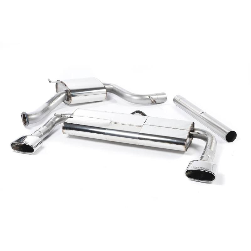 Cat-back Milltek Seat Leon 5F - Omologato ECE - Senza silenziatore primario - risonato e silenziatore post. - doppi terminali ov