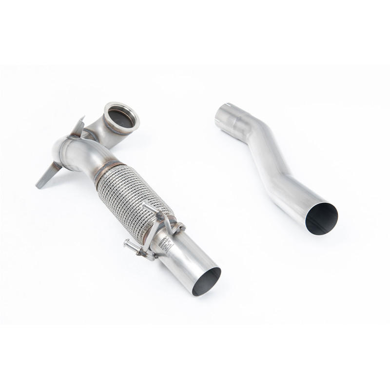 Downpipe Milltek Seat Leon 5F / VW Golf Mk7, Golf Mk7.5, Jetta Mk7 - (salida de turbo moldeada) decat - para línea Milltek