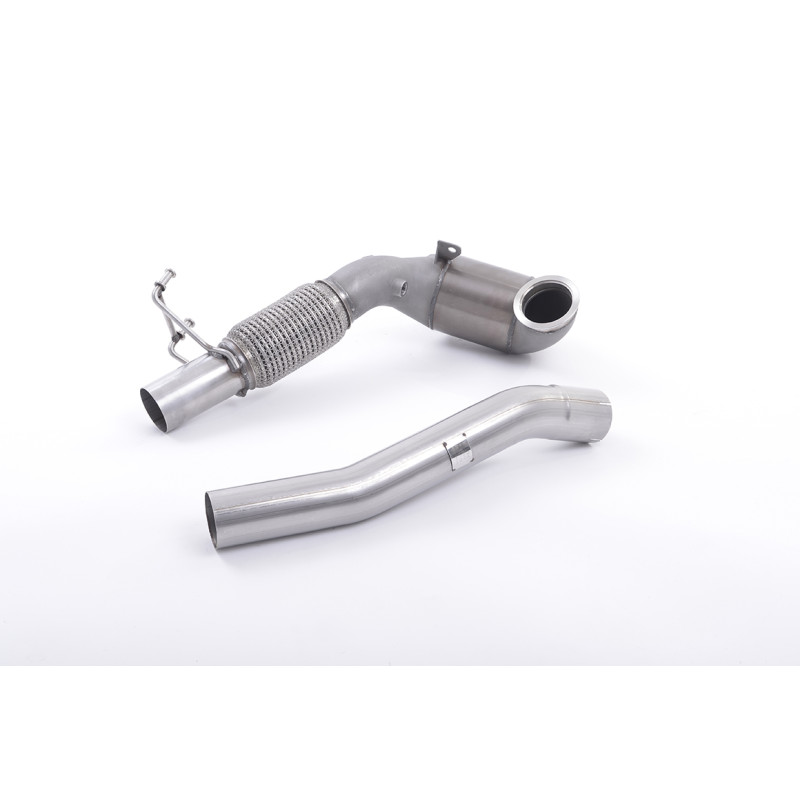 Descente de Turbo Milltek Seat Leon 5F / VW Golf Mk7, Golf Mk7.5… - (sortie turbo moulée) avec HJS cata - pour ligne Milltek