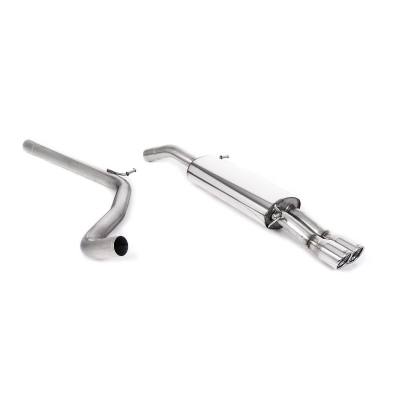 Scarico cat-back Milltek Seat Ibiza 6L FR 1.9 TDI/1.8 20VT 130-160CV 2003-2008 - non risonante - terminali Twin Jet-76 Lucidati
