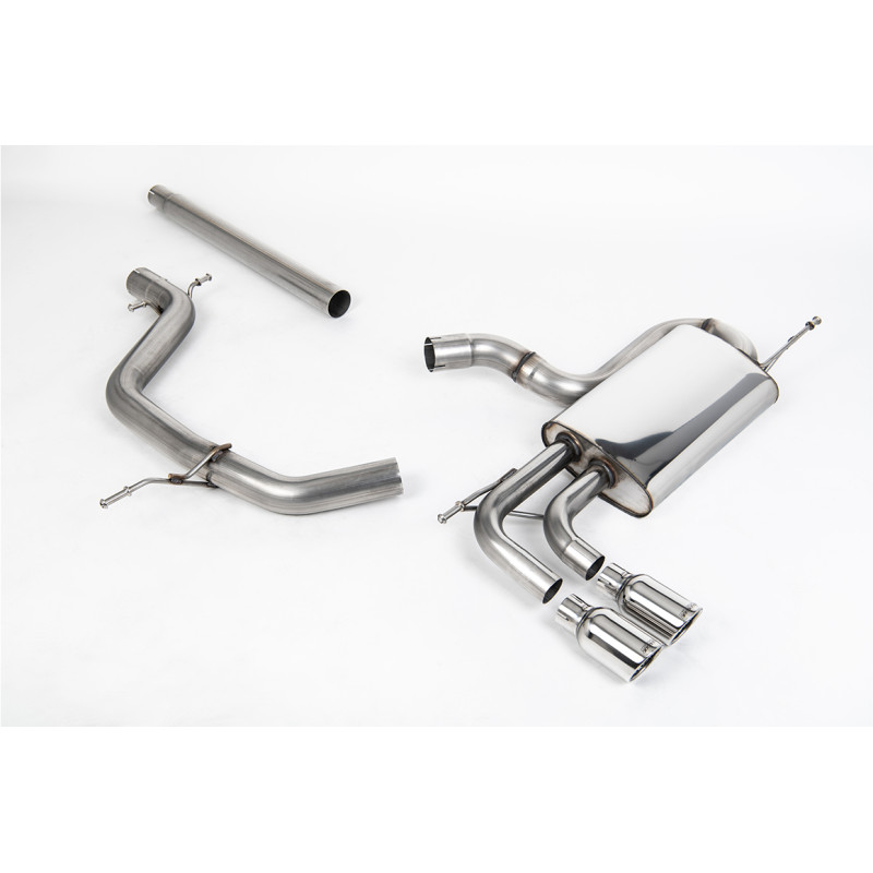 Scarico cat-back Milltek Seat Leon 1P 2.0 TDI 2005-2012 / VW Golf Mk6 GT 2.0 TDI 2009-2013 - non risonante - terminali Twin Jet-