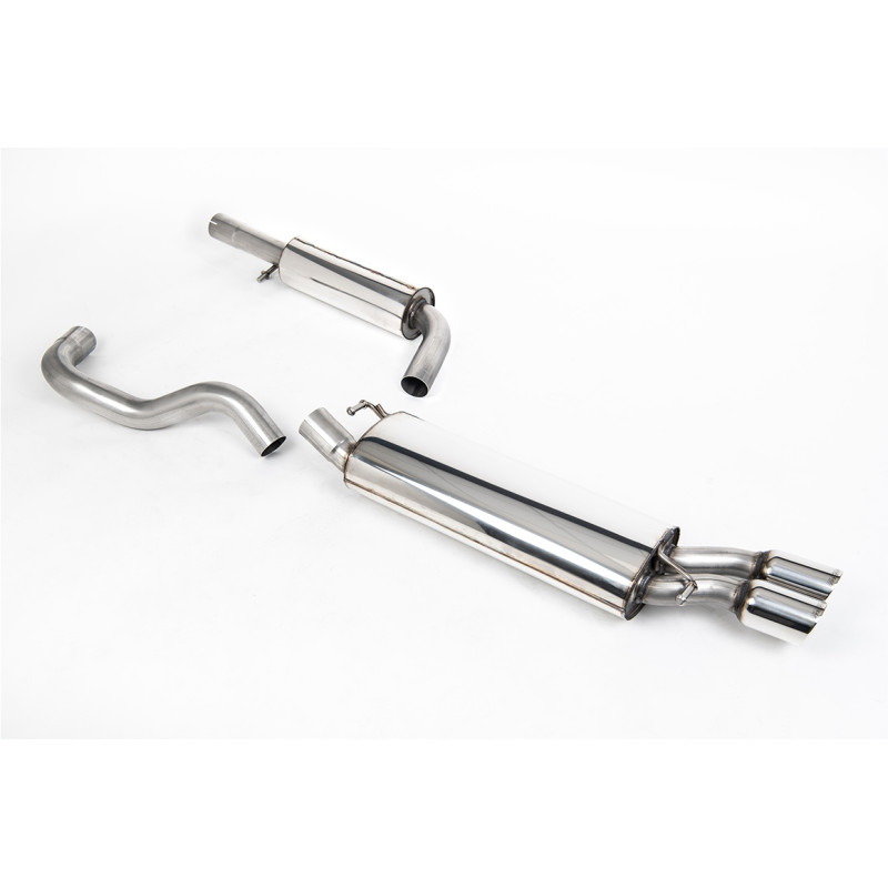 Cat-Back Milltek Seat Leon 1M Cupra 2000-2005 / VW Golf Mk4 GTI 1998-2004 - resonated - Polished Twin GT80 Tips