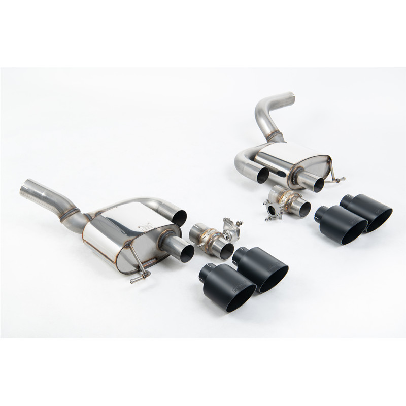 Silenziatore posteriore Milltek Porsche Macan 95B 2.9 V6 2019-2024 - Coppia di silenziatori posteriori - uscite Quad GT115 Cerak