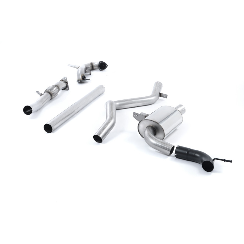 Línea de escape completa Milltek Renault Megane 3 RS 250 - 265 - 275 - Downpipe Decat - Tubo de unión sin silenciador - colas OE