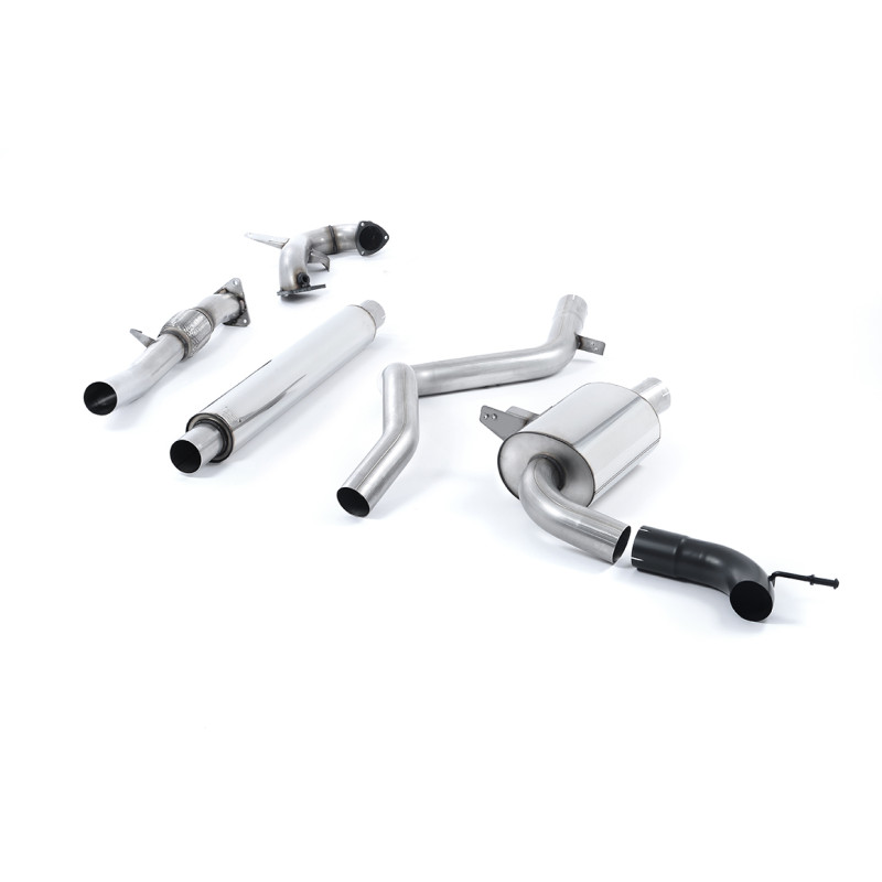 Linea completa Milltek Renault Megane 3 RS 250 - 265 - 275 - Downpipe Decat - Tubo di collegamento con silenziatore - terminali 