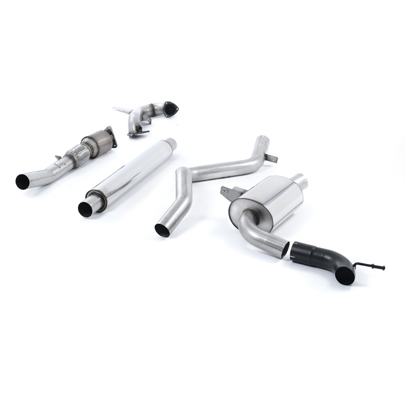 Ligne complète Milltek Renault Megane 3 - Downpipe et catalyseur Hi-Flow - Tube de liaison avec silencieux - sorties OEM
