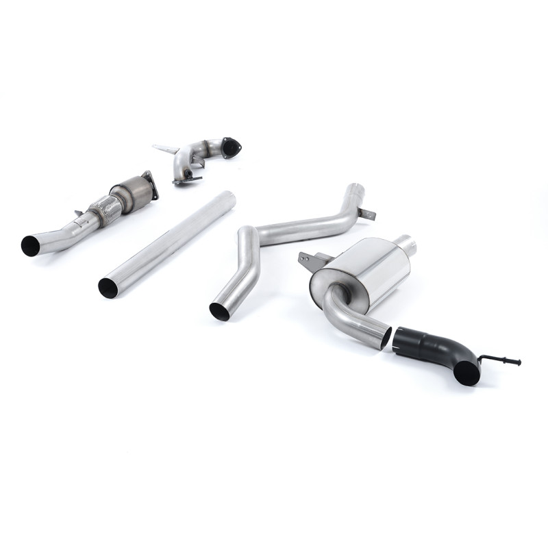 Komplettanlage Milltek Renault Megane 3 - Downpipe und Hi-Flow-Katalysator - Mittelrohr ohne Schalldämpfer - Original-Endrohre