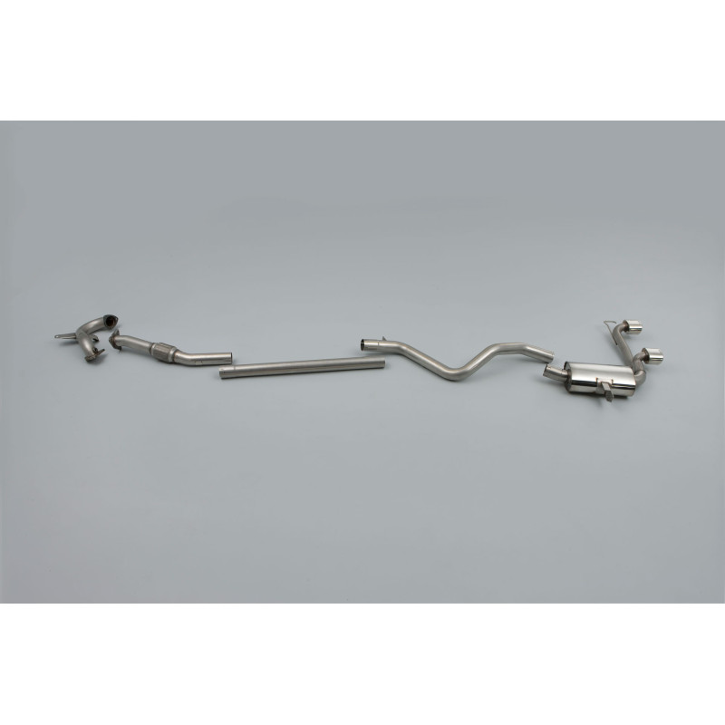 Ligne complète Milltek Renault Megane 2 - avec downpipe Décata non résonné - sortie Dual GT80-Lite Polies