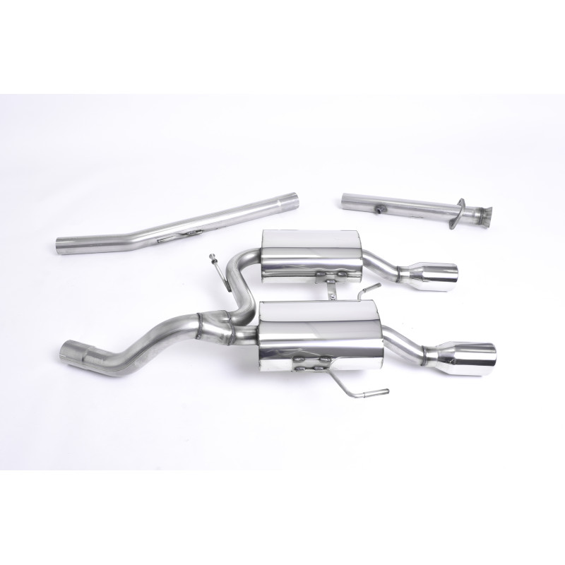 Ligne complète Milltek Renault Clio 2 RS 182 2003-2006 - avec remplacement de catalyseur non résonné - sortie Dual Jet-90 Polies