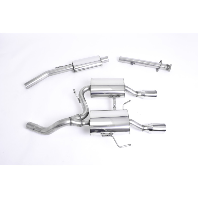 Ligne complète Milltek Renault Clio 2 RS 182 2003-2006 - avec remplacement de catalyseur résonné - sortie Dual Jet-90 Polies