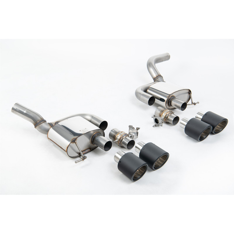 Rear muffler Milltek Porsche Macan 95B 2.9 V6 2019-2024 - Pair of rear mufflers - Quad Jet-115 Carbon outlets