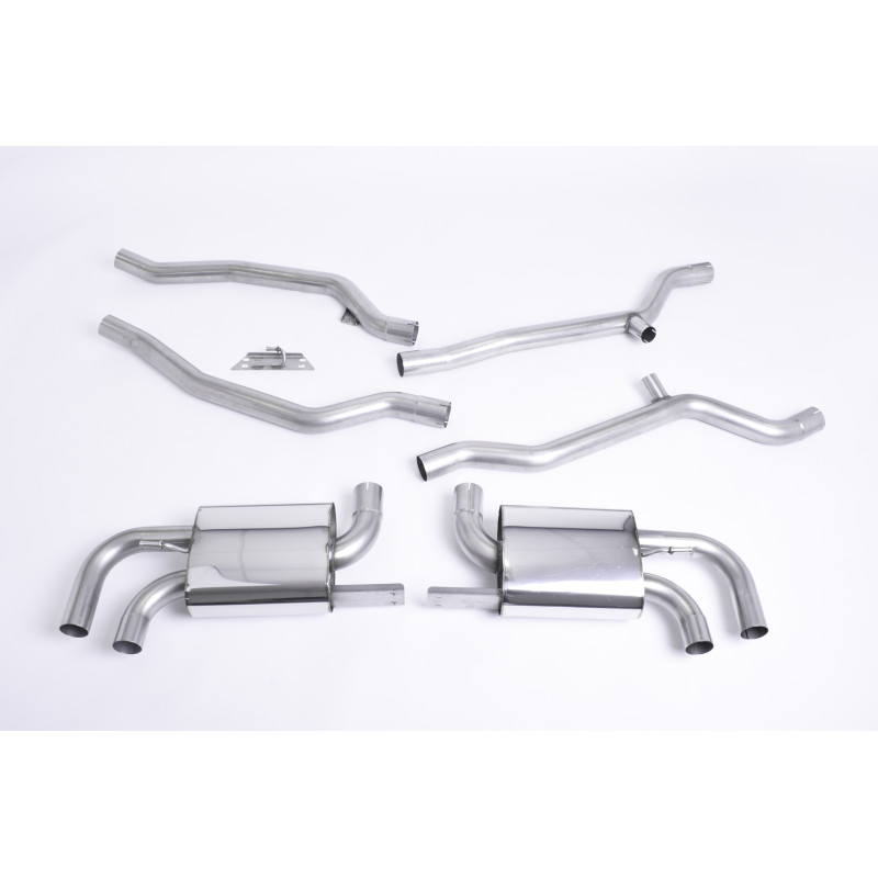 Cat-Back-Anlage Milltek Porsche Cayenne 958 Turbo Ph.1 4.8 V8 2010-2014 - ohne Vorschalldämpfer - OEM-Endrohre
