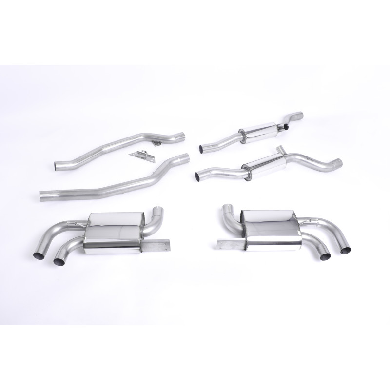 Catback Milltek Porsche Cayenne 958 Turbo Ph.1 4.8 V8 2010-2014 - Con silenciadores primarios - salidas OEM