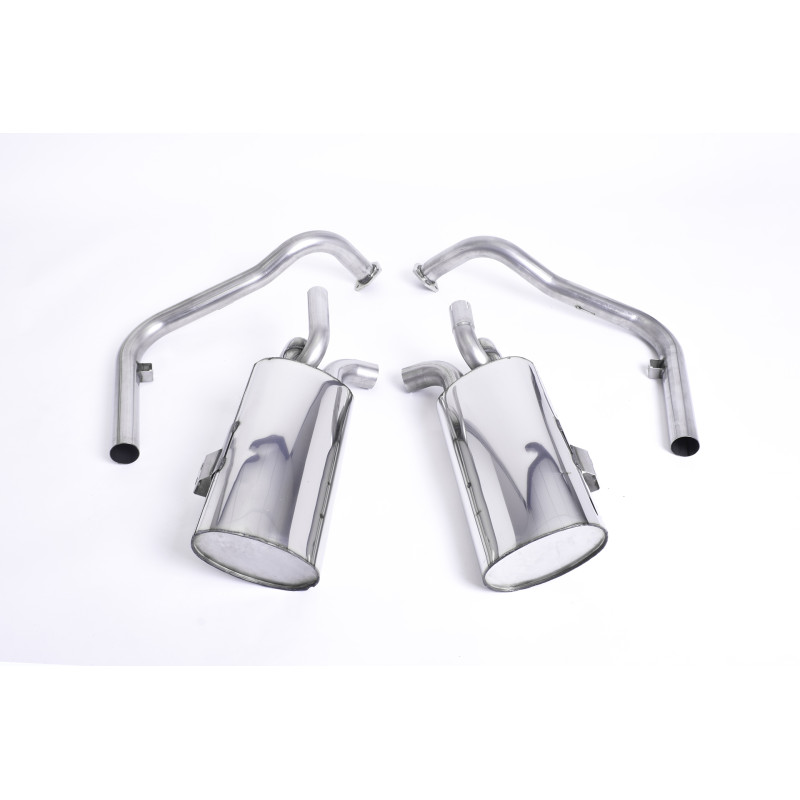 Milltek Cat-Back Exhaust Porsche Boxster 987.2 S, Cayman 987.2 S - Without Primary Mufflers - Twin 90mm Tips, Cerakote Black