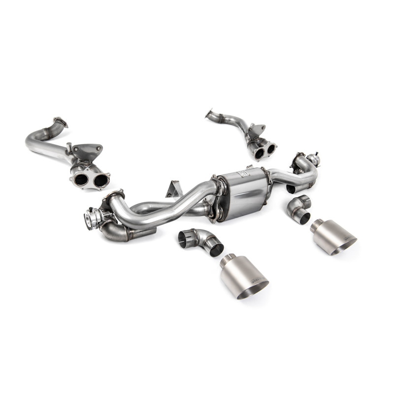Catback Milltek Porsche Boxster 718, Cayman 718 - avec remplacement de FAP - sorties Dual GT115 Titane - Avant 02/2020