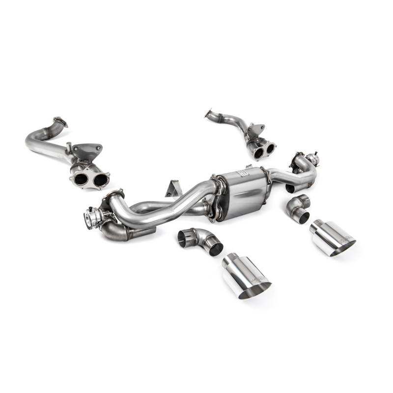 Catback Milltek Porsche Boxster 718, Cayman 718 - avec remplacement de FAP - sorties Dual GT115 Polies - Avant 02/2020