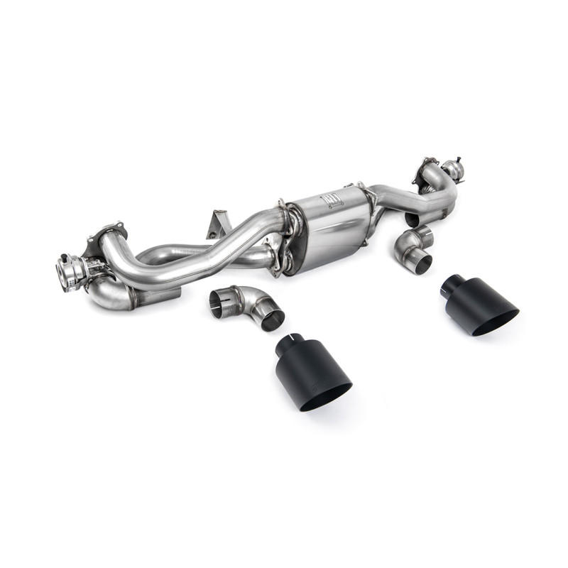FAP Back Milltek Porsche Boxster 718… - Conjunto con silenciador trasero - salidas Dual GT115 Cerakote Negro - Antes 02/2020