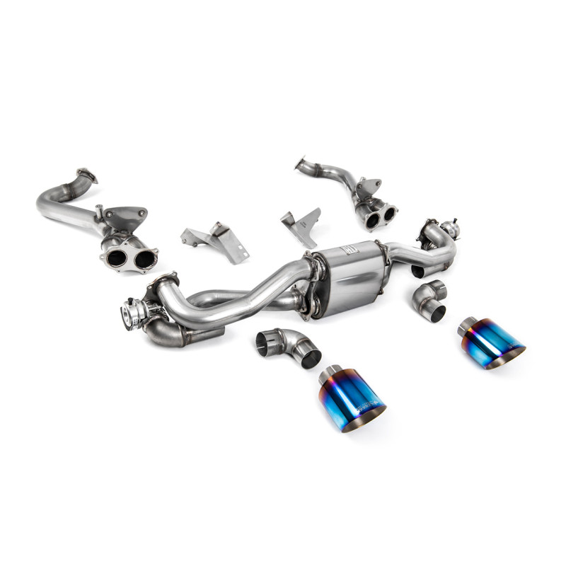 Catback Milltek Porsche Boxster 718, Cayman 718 - con sostituzione - uscite Dual GT115 titanio bluito - Dopo 02/2020 - PDK
