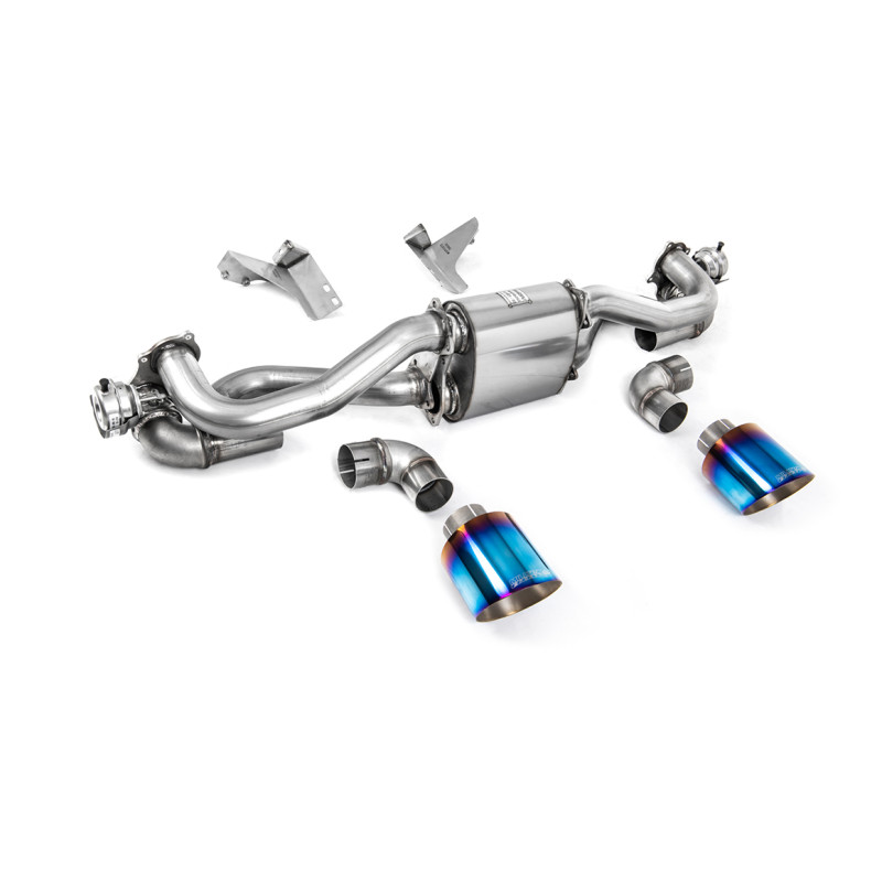 FAP Back Milltek Porsche Boxster 718, Cayman 718 - Conjunto - salidas Dual GT115 Titanio azulado - Posterior a 02/2020 - BVM