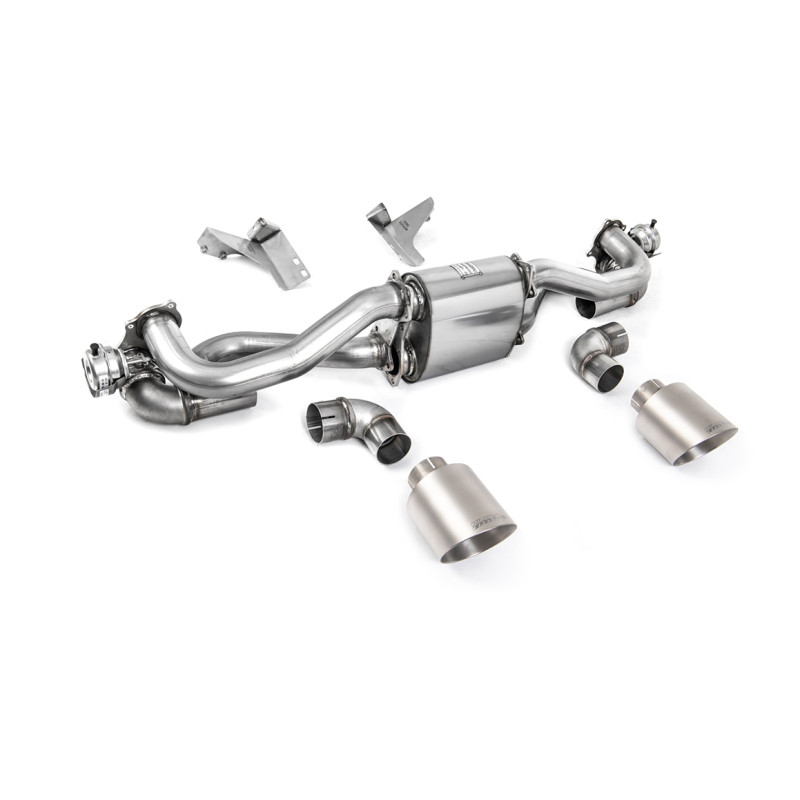 DPF-Back Milltek Porsche Boxster 718, Cayman 718 - Kit with rear muffler - Dual GT115 Titanium Tips - After 02/2020 - MT