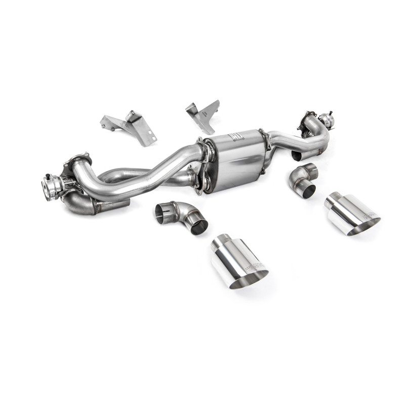 DPF-Back Milltek Porsche Boxster 718, Cayman 718 - Kit with rear muffler - Dual GT115 Polished Tips - After 02/2020 - MT