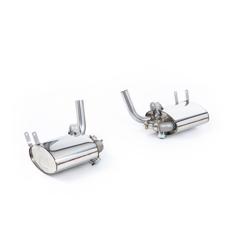 Silenciador trasero Milltek Porsche 911 Type 996 - Par de silenciadores traseros - colas OEM - con válvulas