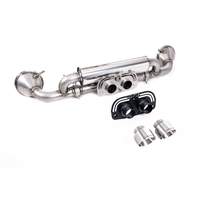 Silenciador trasero Milltek Porsche 911 Type 992.1 GT3 2021-2024 - silenc. TR - salidas Twin GT100 Pulidas