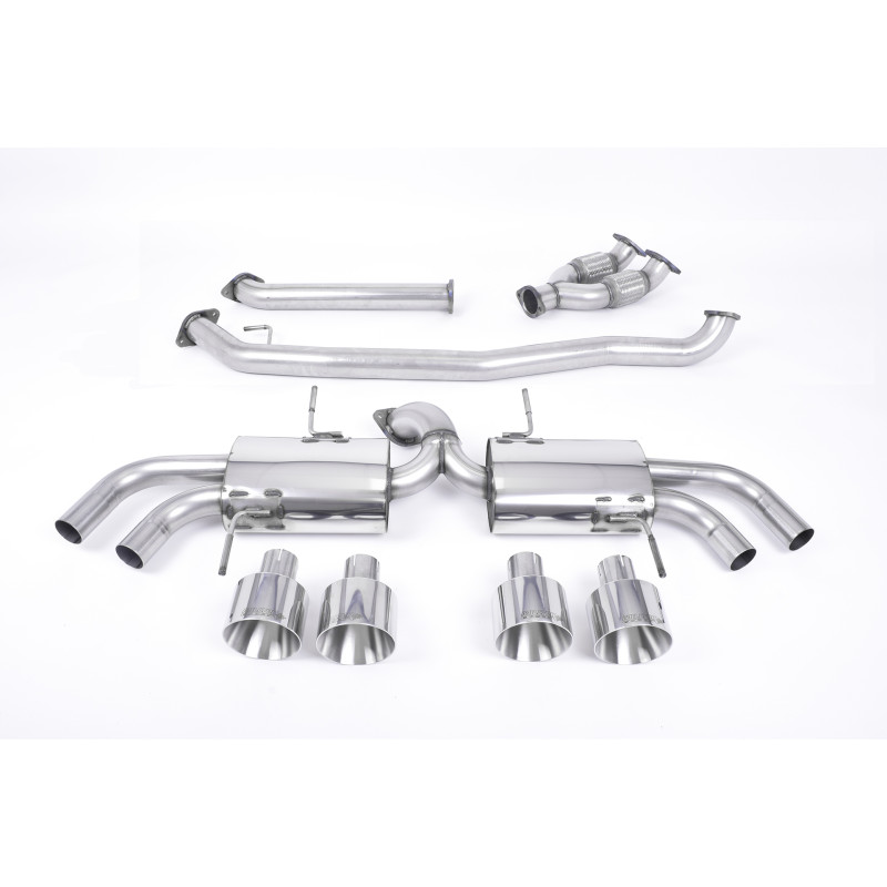 Catback Milltek Nissan GT-R R35 3.8 V6 Biturbo 2009-2015 - avec Y pipe non résonné - sortie Quad GT127 Titane