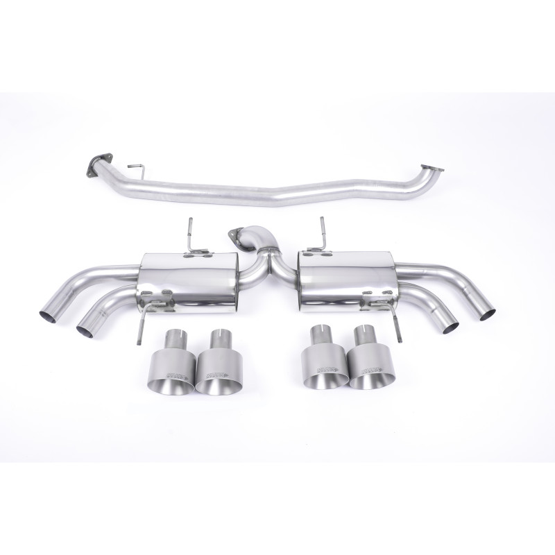 Catback Milltek Nissan GT-R R35 3.8 V6 Biturbo 2009-2015 - non résonné - sortie Quad GT127 Titane