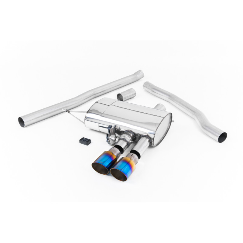 Escape cat-back Milltek Mini F56 Cooper S 2014-2018 - Versión ValveSonic - Sin silenciador primario - salidas Twin GT90 titanio 