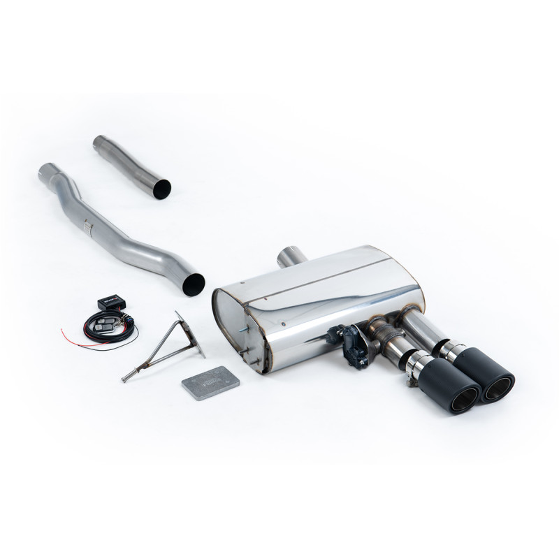 DPF Back Milltek Mini F56 Cooper S Ph.2 2.0 Turbo 2019-2024 con DPF - Dopo silenziatore primario - uscite Twin Jet-90 Carbonio