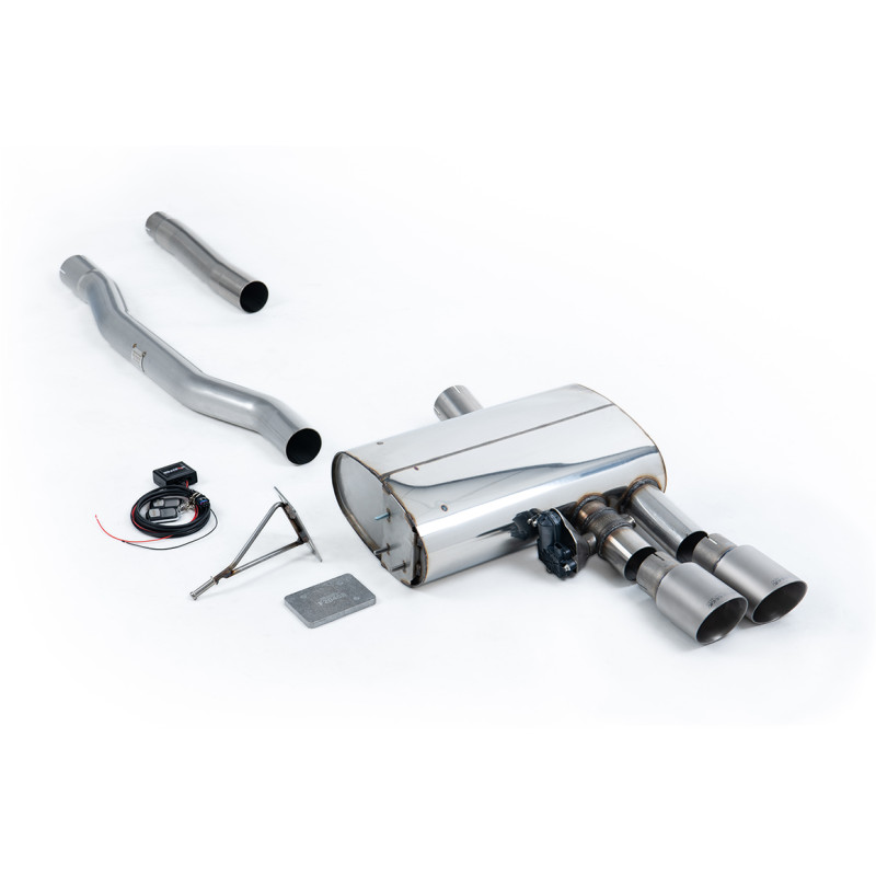 FAP Back Milltek Mini F56 Cooper S Ph.2 2.0 Turbo 2019-2024 con FAP - Tras silenciador primario - colas Twin GT90 Titanio