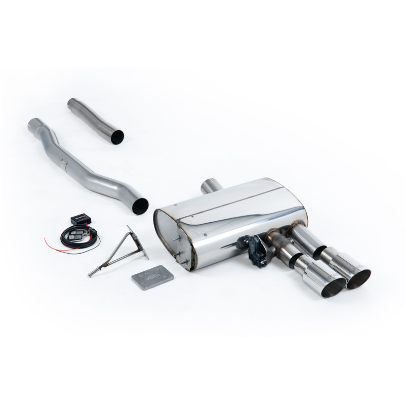 FAP Back Milltek Mini F56 Cooper S Ph.2 2.0 Turbo 2019-2024 avec FAP - Après silencieux primaire - sorties Twin GT90 Polies