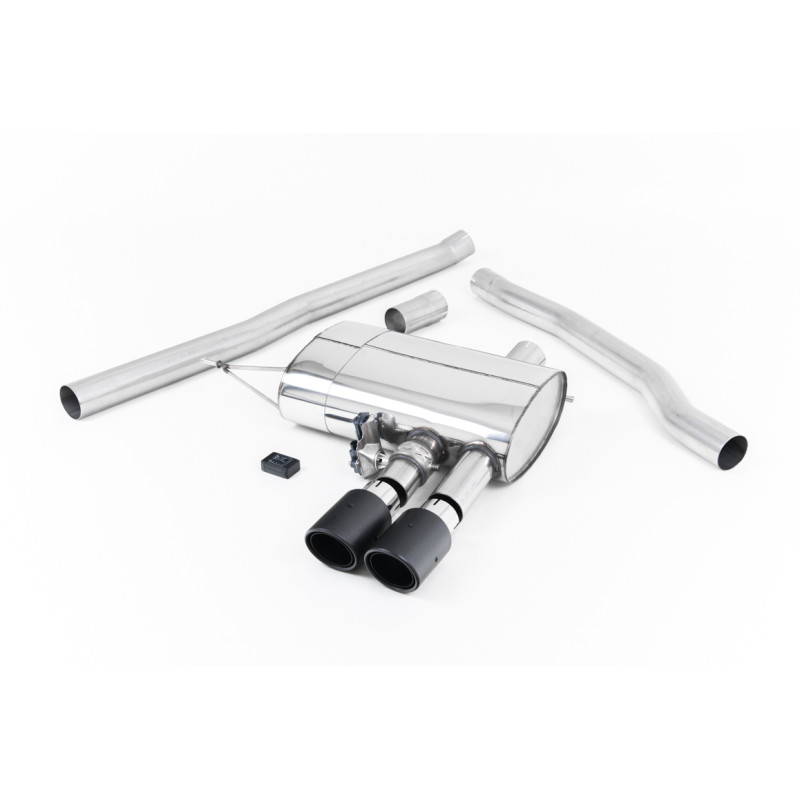 Catback Milltek Mini F56 Cooper S 2014-2018 - Versione ValveSonic - Senza silenziatore primario - terminali Twin Jet-90 carbonio