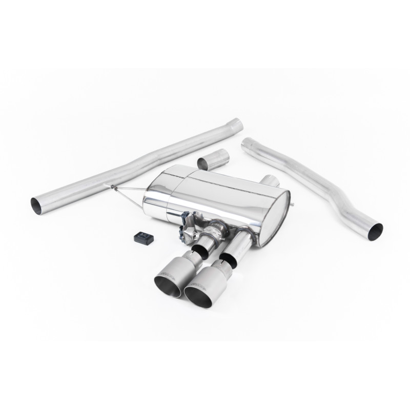 Cat-back Exhaust Milltek Mini F56 Cooper S 2014-2018 - ValveSonic Version - No Primary Muffler - Twin GT90 Titanium Tips