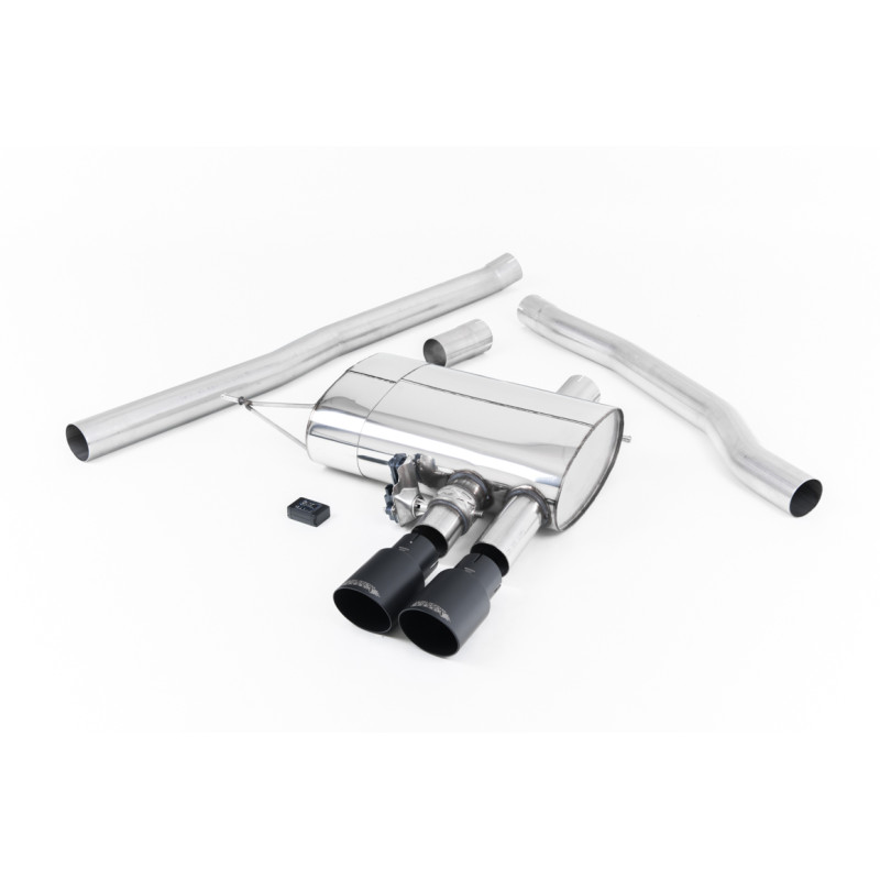 Cat-Back-Anlage Milltek Mini F56 Cooper S 2014-2018 - Version ValveSonic - ohne Vorschalldämpfer - Twin GT90 Endrohre Cerakote S