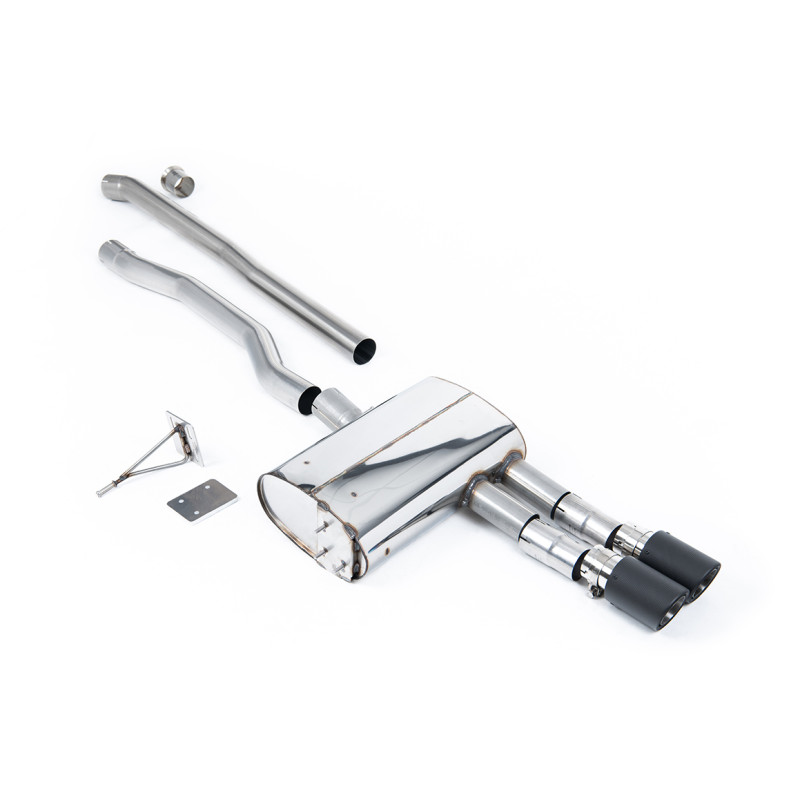 Catback Milltek Mini F55 Cooper S 2019-2024 - avec FAP bypass - Sans silencieux primaire - sorties Twin Jet-90 Carbone
