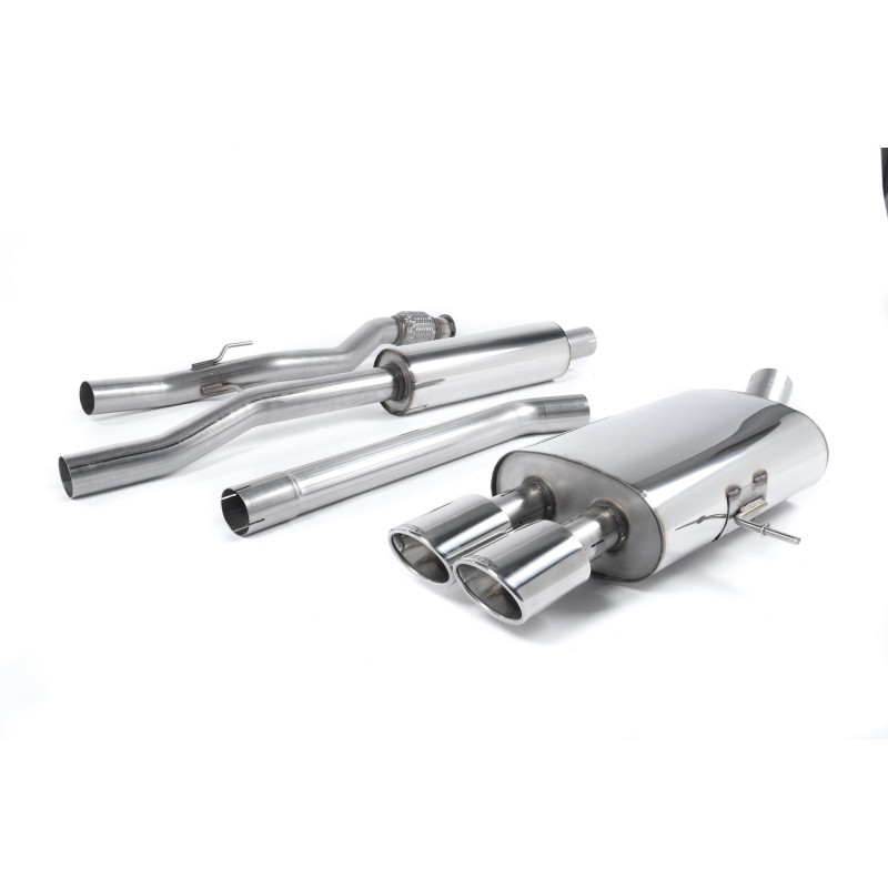 Catback Milltek Mini R56 Cooper S 2006-2014, R58 Cooper S 2011-2015 - Homologué ECE - résonné - sorties Twin Ovales Jet Polies