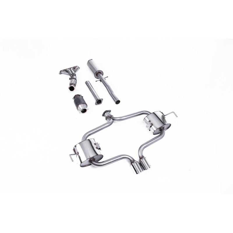 Línea Milltek Mini R53 Cooper S 1.6i 2002-2006 - con colector y cata Hi-Flow resonado - salida Twin 76mm
