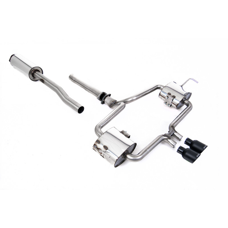 Catback Milltek Mini R53 Cooper S 1.6i 2002-2006 - Homologado ECE - resonado - colas Twin 76mm Cerakote Negro