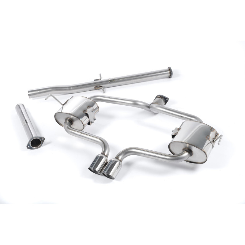 Escape cat-back Milltek Mini R53 Cooper S 1.6i 2002-2006 - no resonado - salidas Twin 76mm